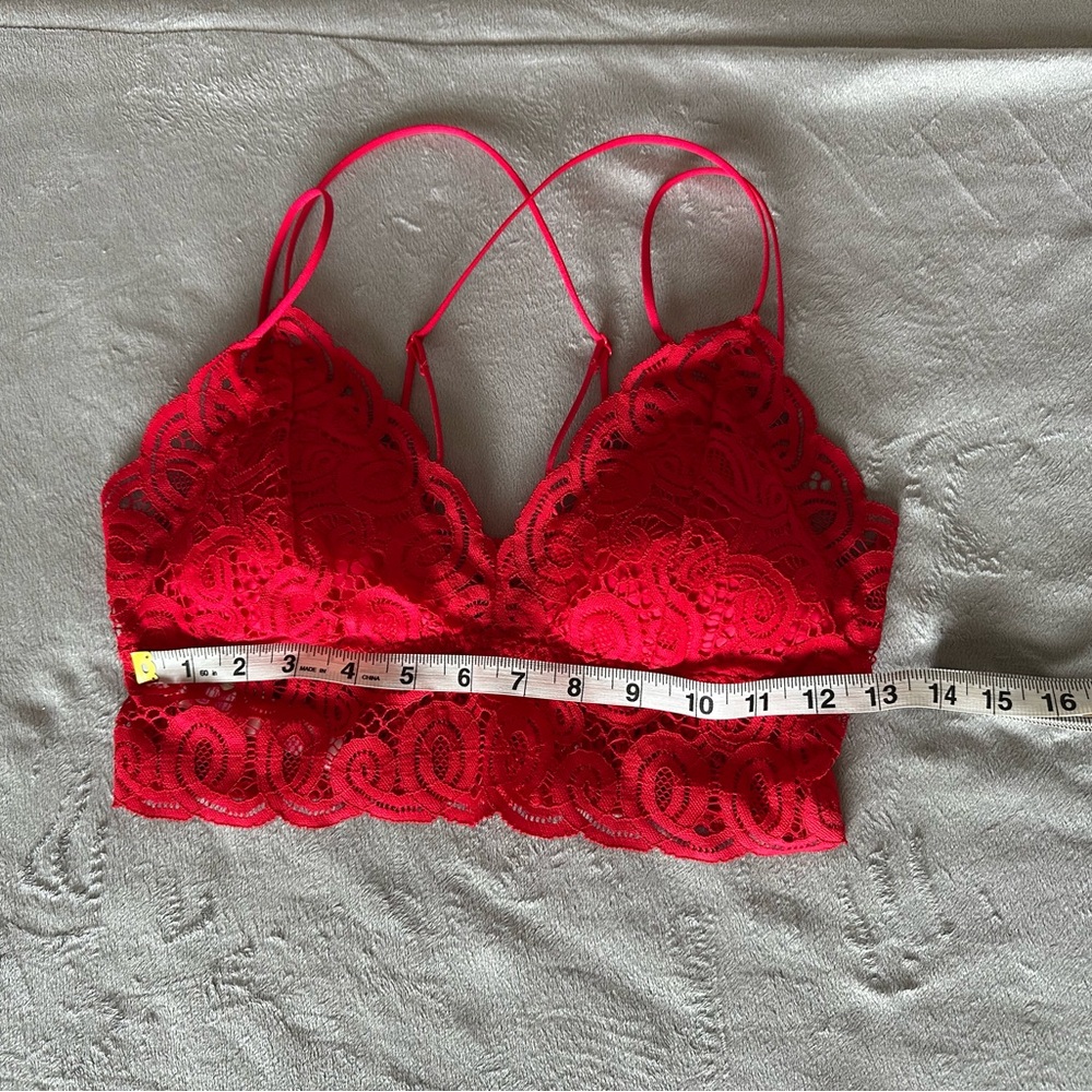 PINK Victoria's Secret Red Lace Bralette